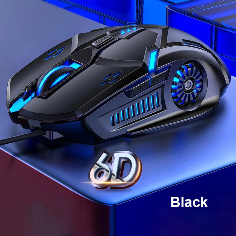 G5 Wired Gaming Mouse Colorful Backlight 6 Button Silent Mouse 4-Speed 3200 DPI RGB Gaming Mouse  For Computer Laptop Mice